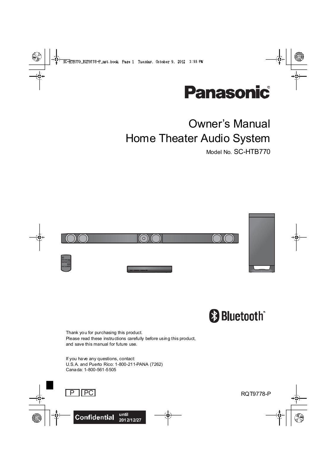 Panasonic 11BR1301 Users Manual