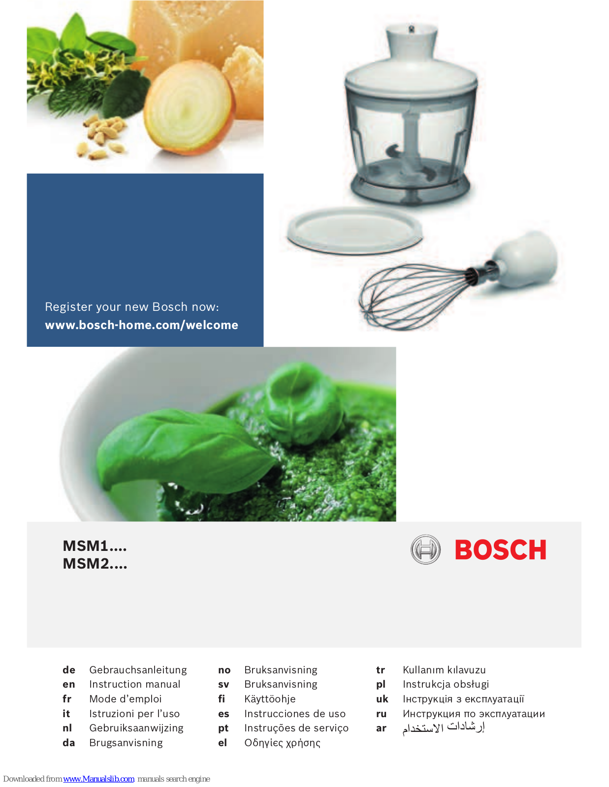 Bosch MSM1, MSM2 Instruction Manual