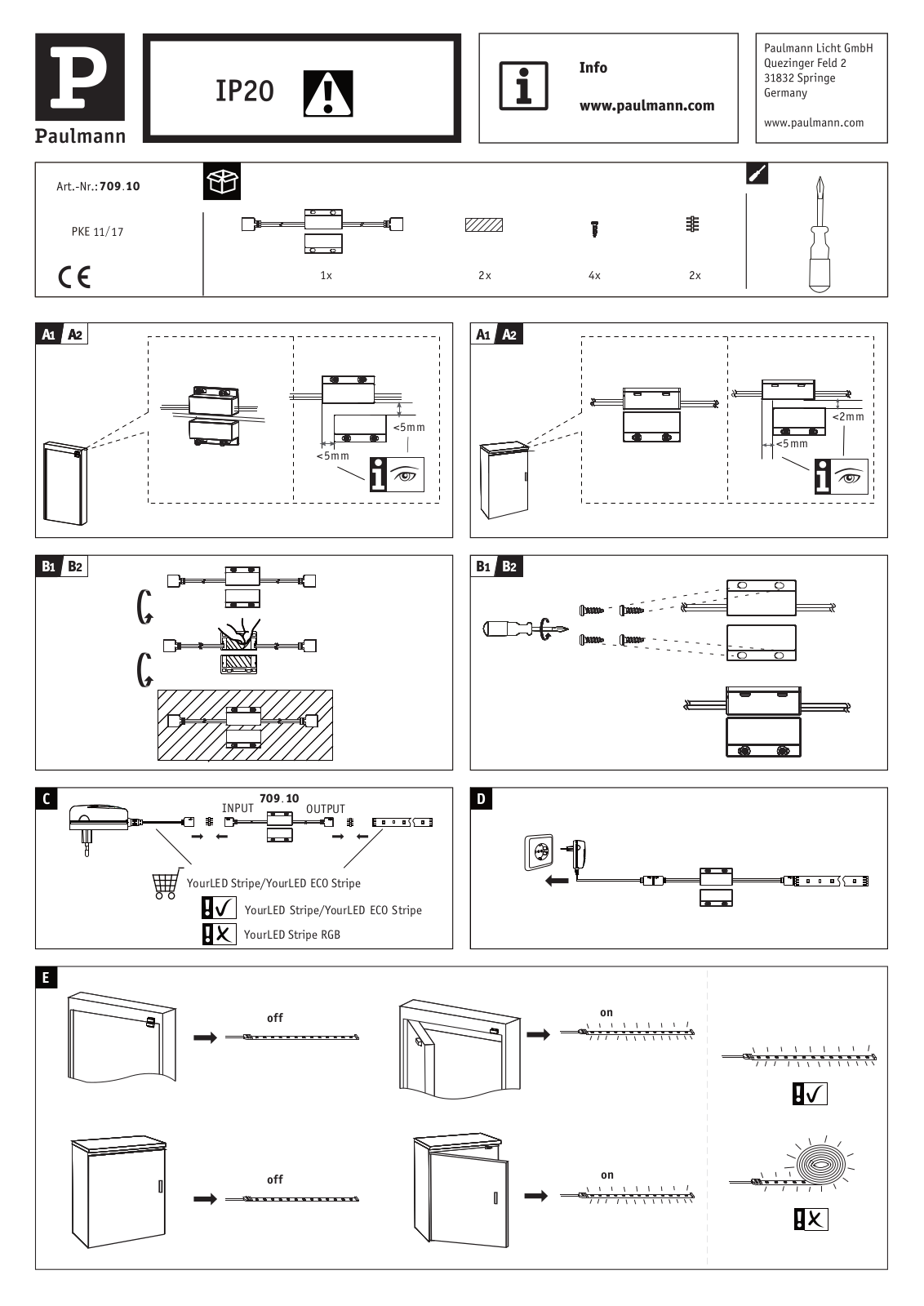 Paulmann 709.10 operation manual - ManualMachine.com