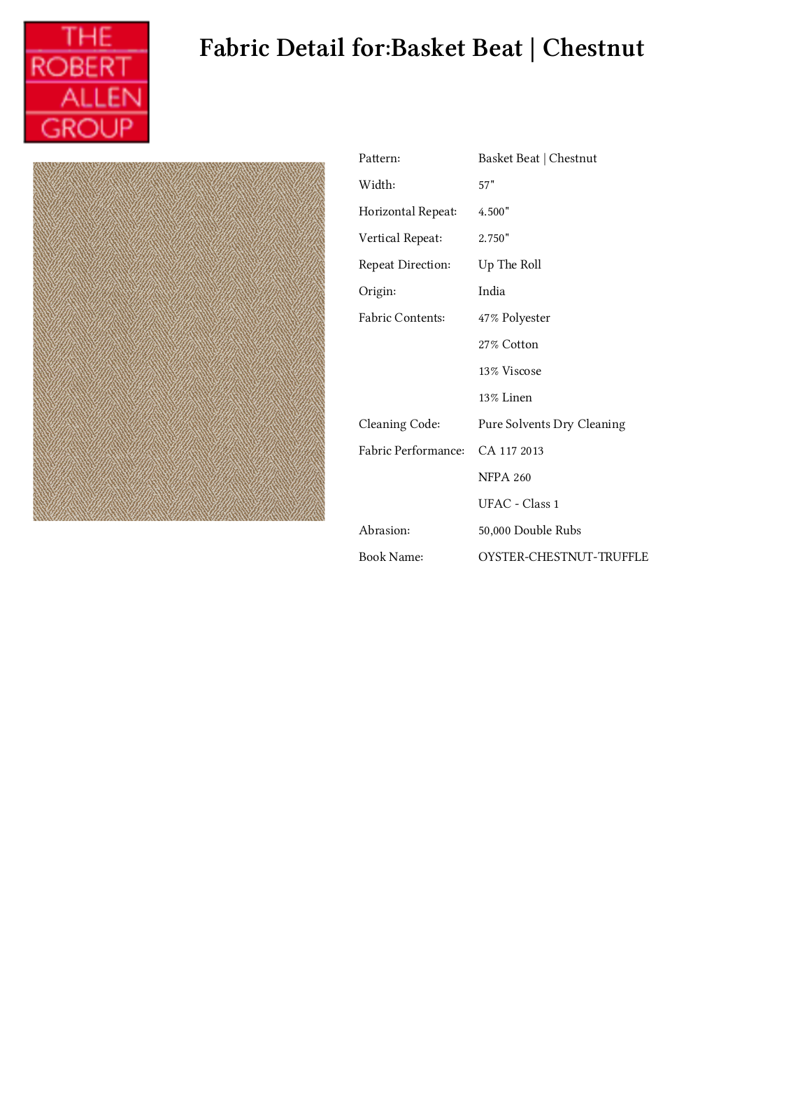 Robert Allen RALF1519 Specifications - ManualMachine.com