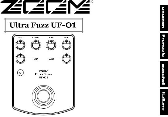 Zoom Ultra Fuzz UF-01 User Manual