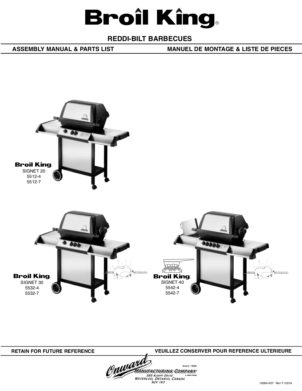 Broil King 5512-7, 5512-4, 5532-4, 5542-7, 5542-4 Owner's Manual