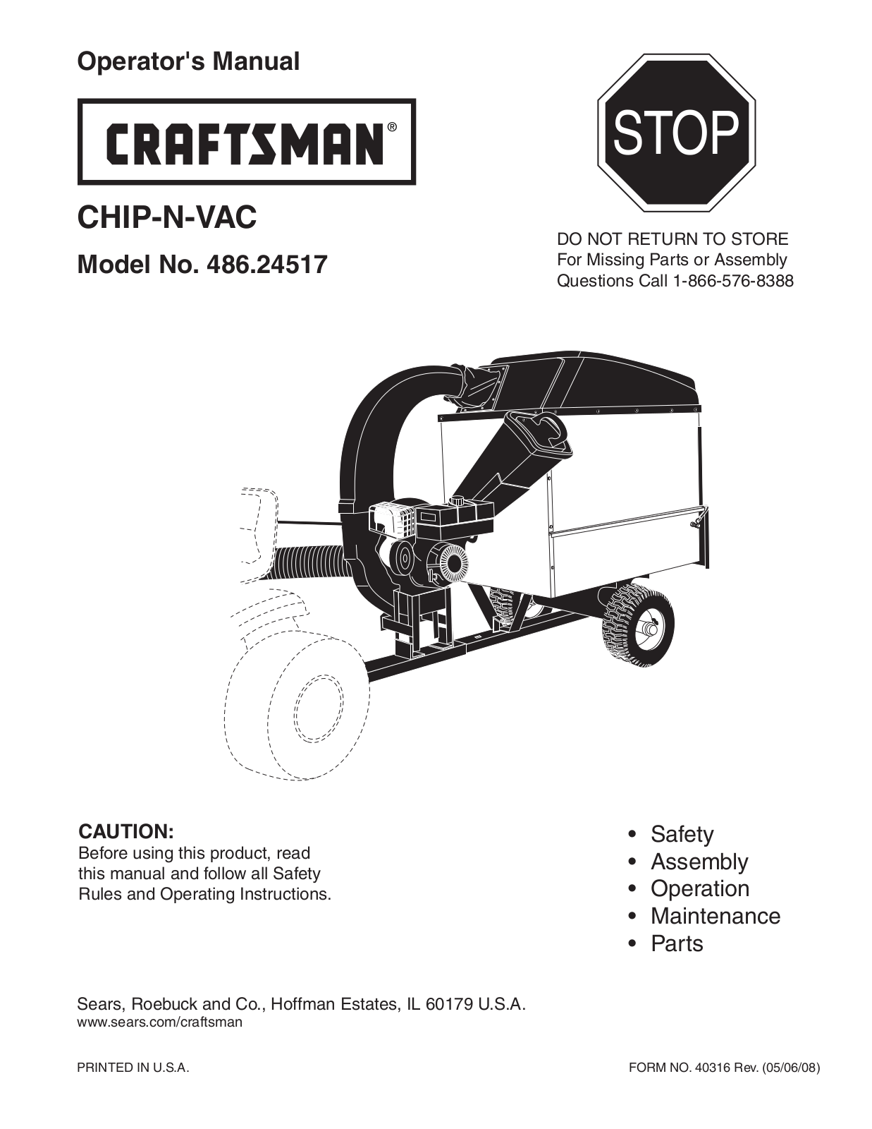 Craftsman 486.24517 User Manual