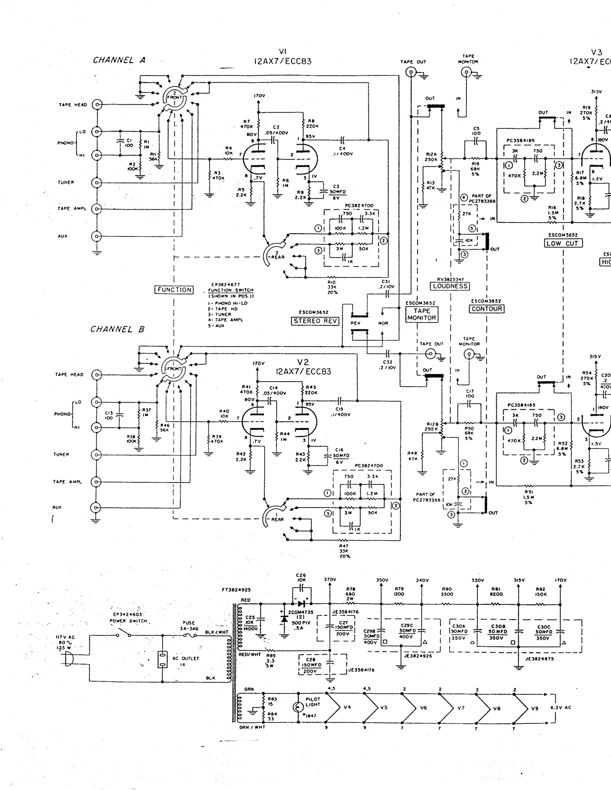 Harman Kardon A-500 Schematic