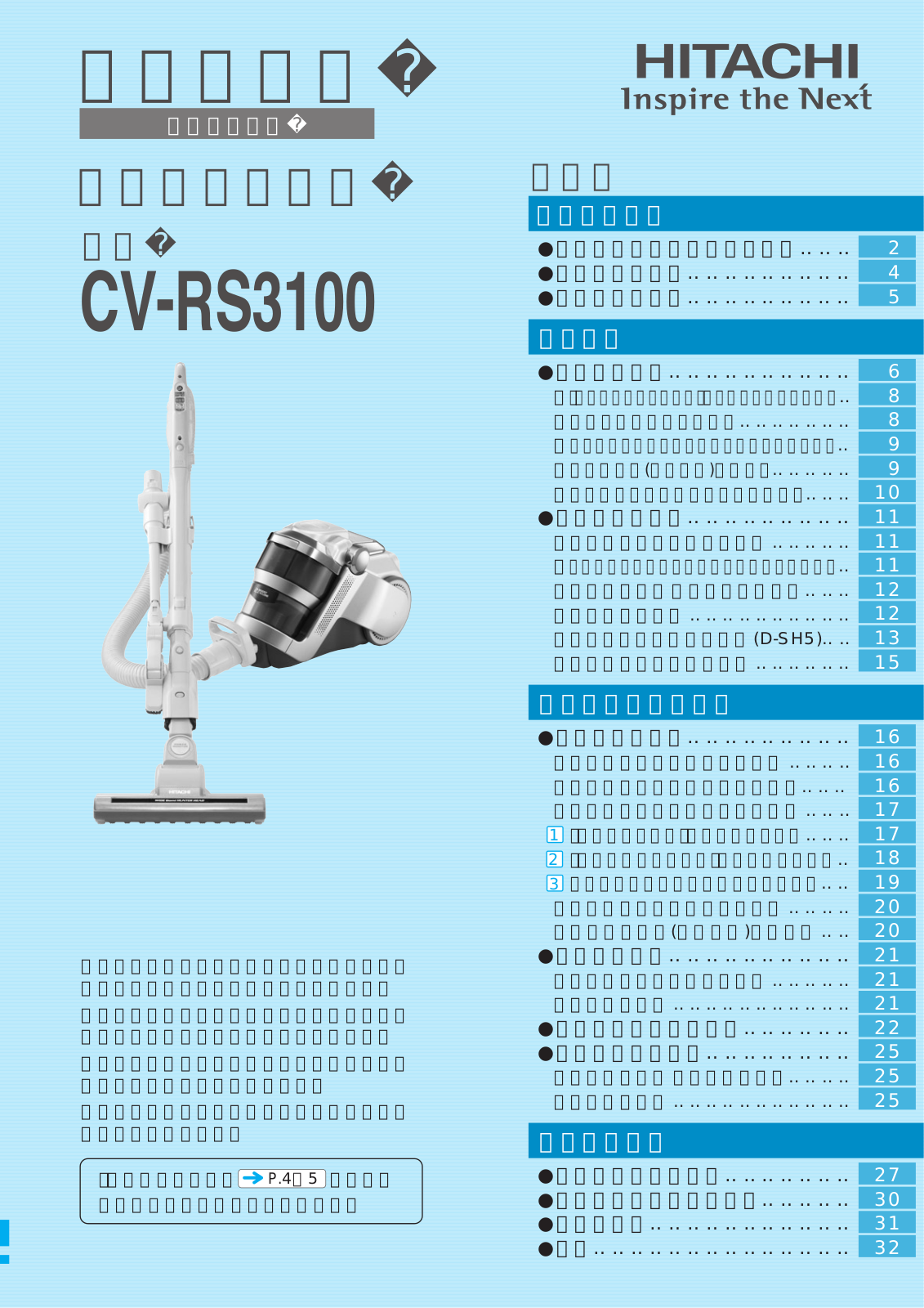 Hitachi CV-RS3100 User guide