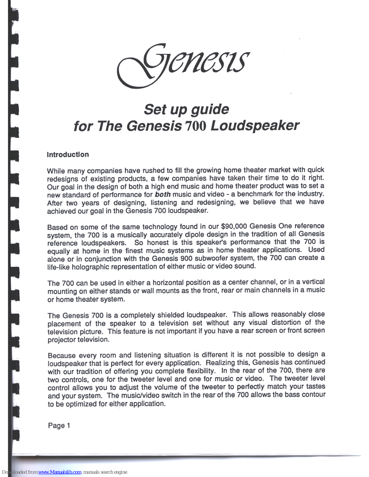Genesys 700 Setup Manual - ManualMachine.com