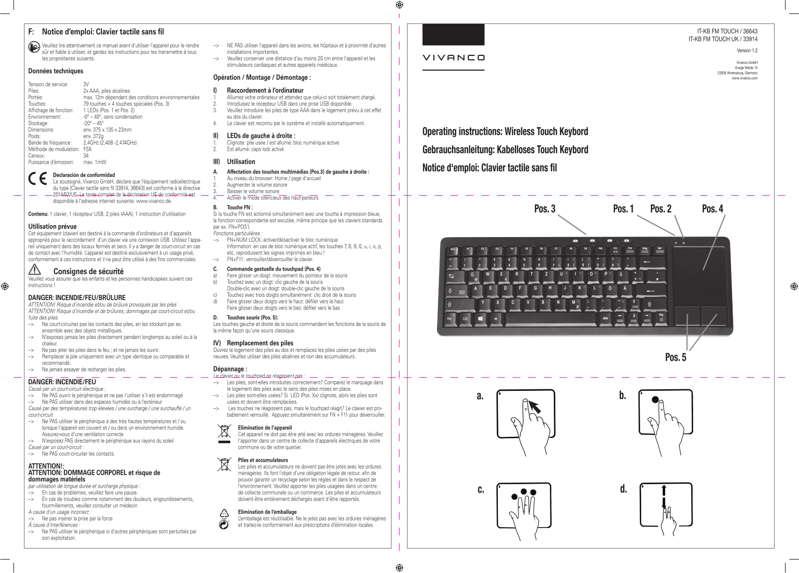 Vivanco IT-KB FM User Manual