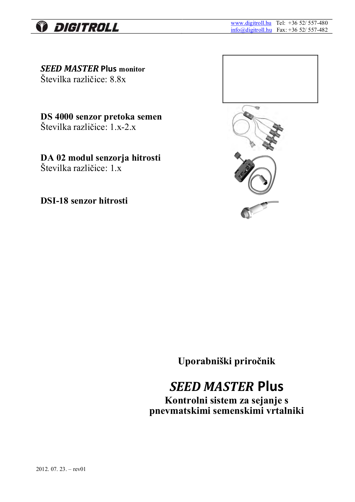 Digitroll Seed Master Plus User Manual