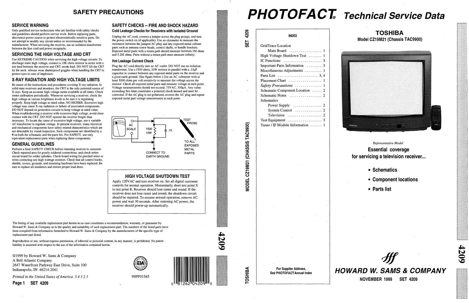 Toshiba cz19m21 Service Manual