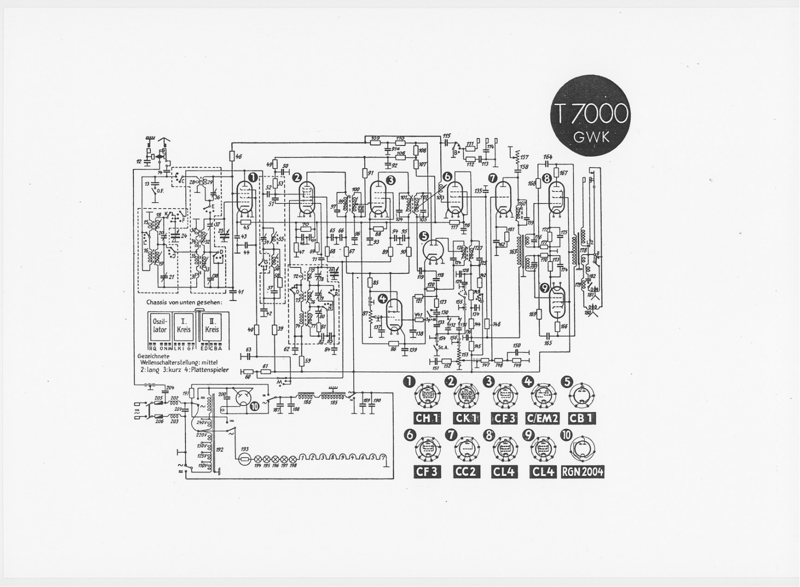 Telefunken 7000-GWK Schematic