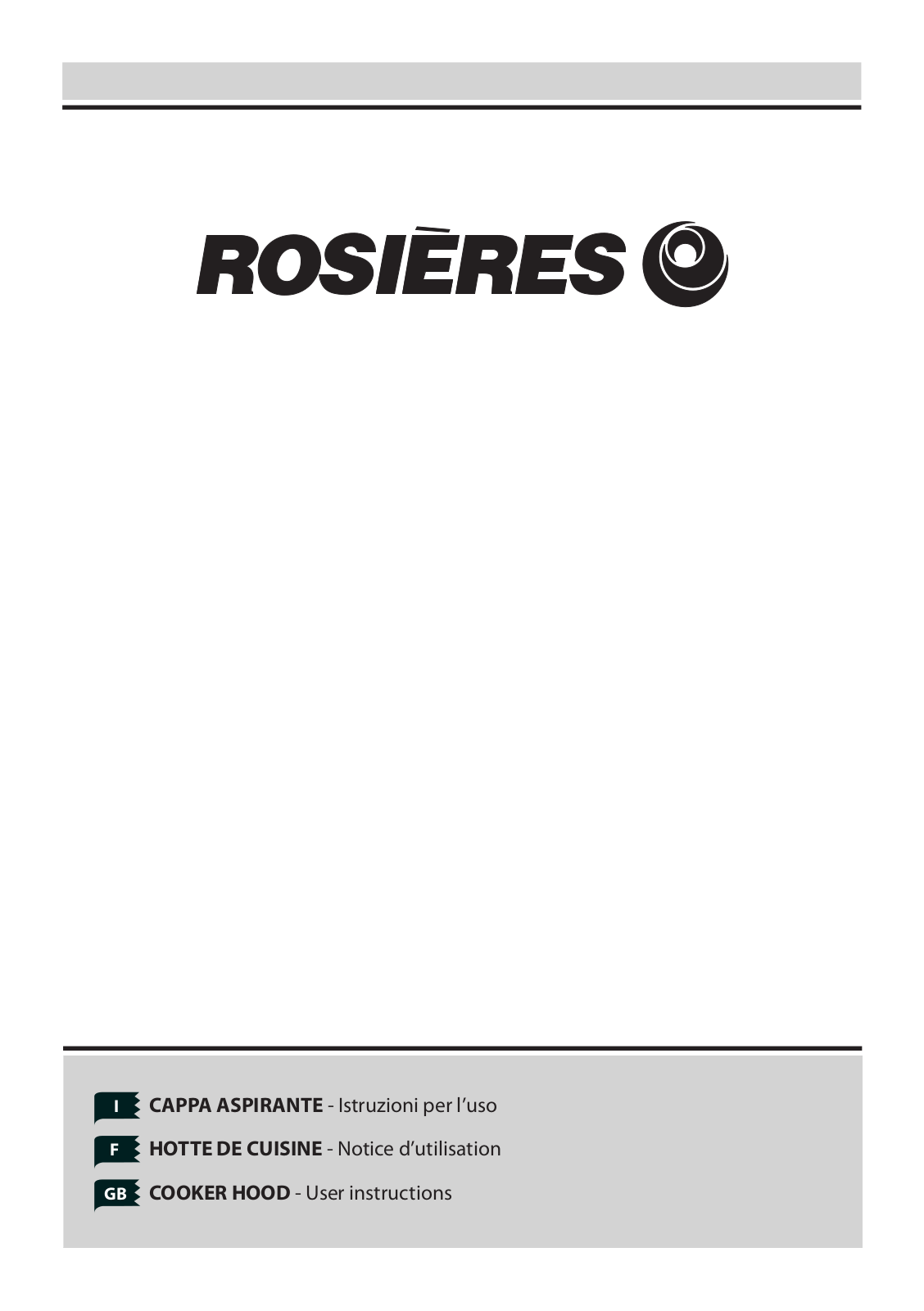 Rosieres RHT6800 User Manual