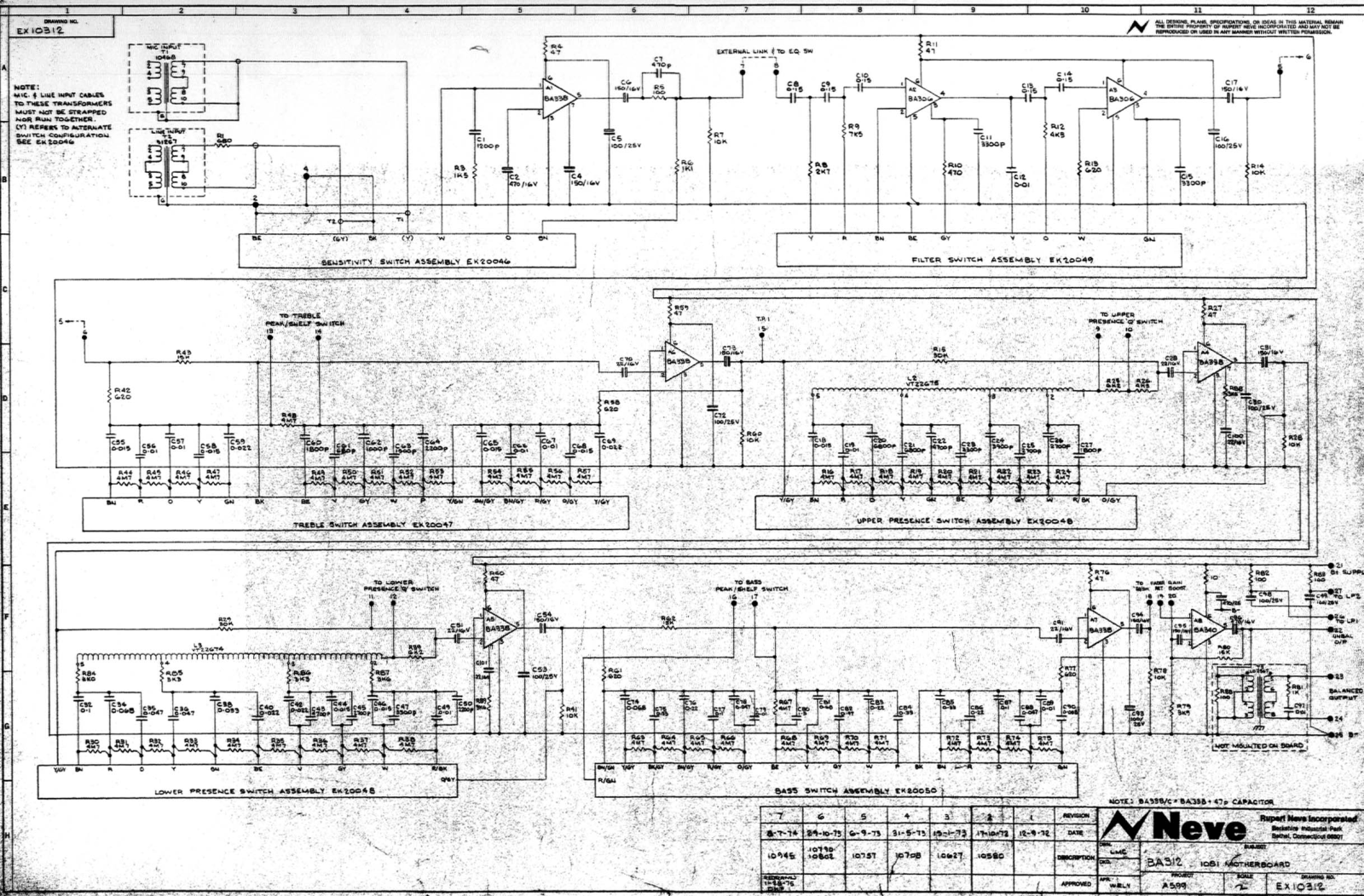 Neve 0312 Schematic