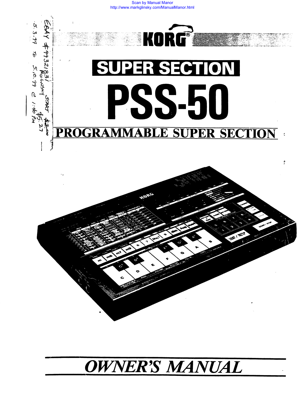 Korg PSS-50 User Manual
