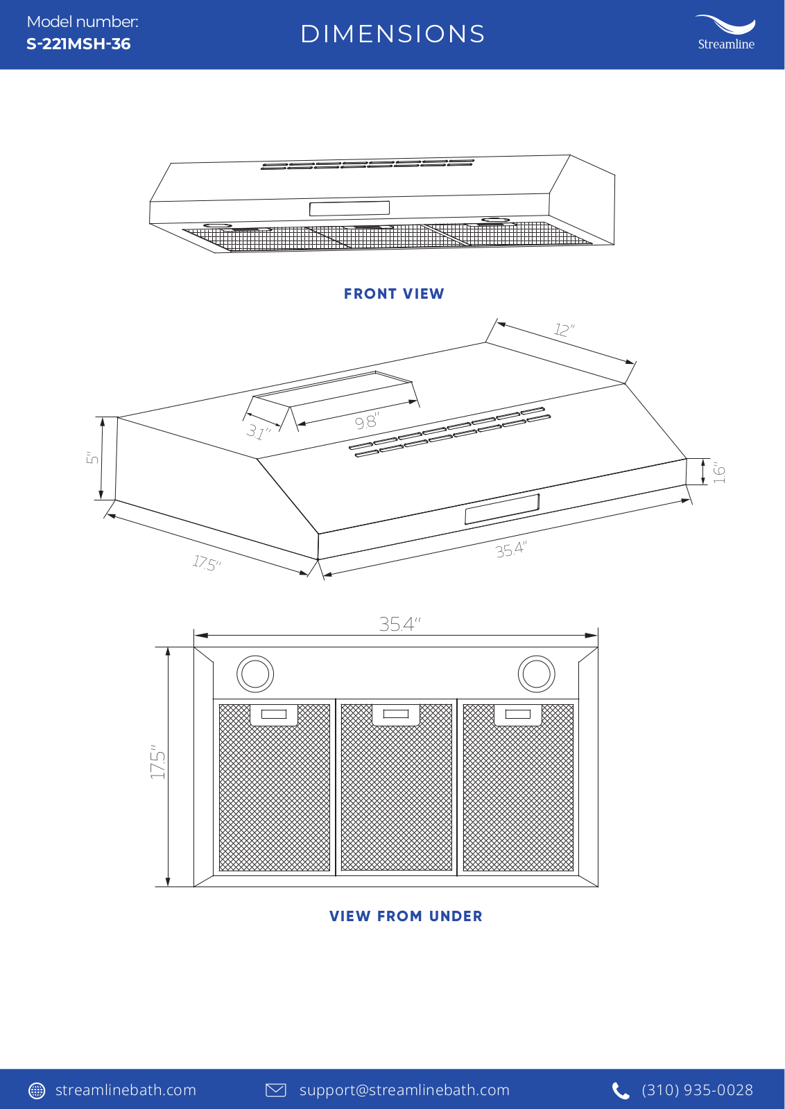 Streamline S221MSH36 User Manual