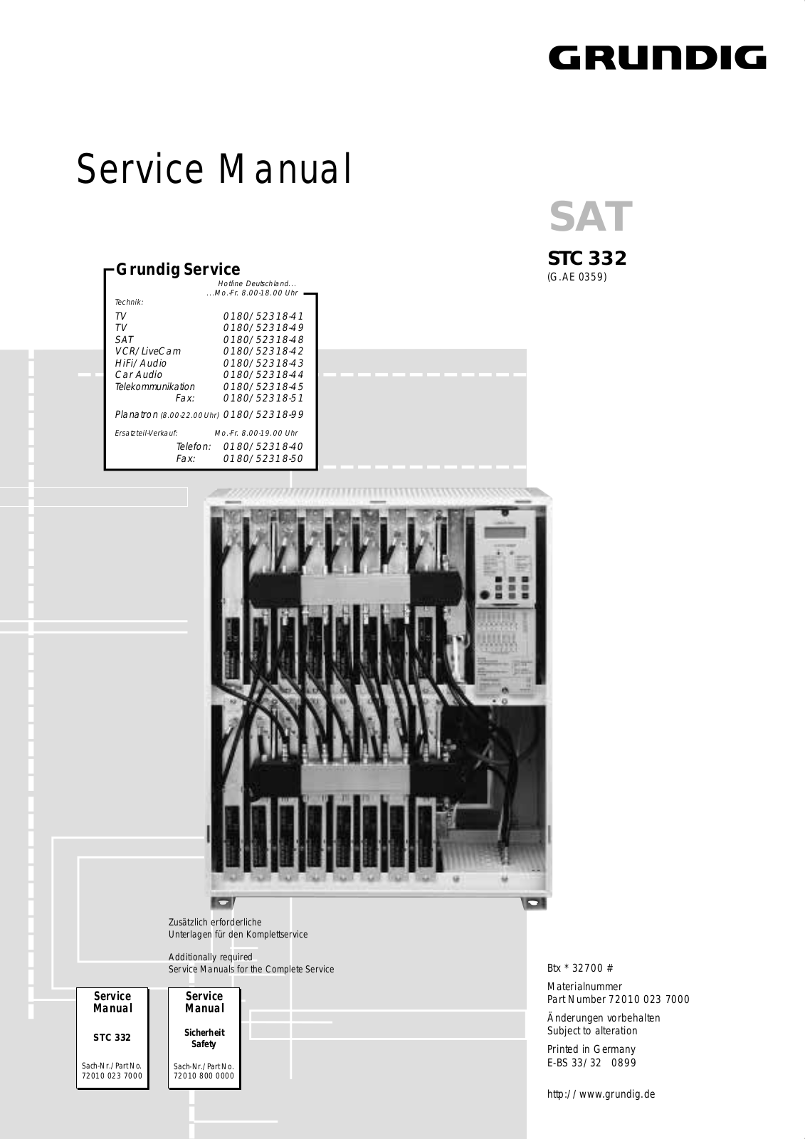 GRUNDIG STC1200 SAT Service Manual