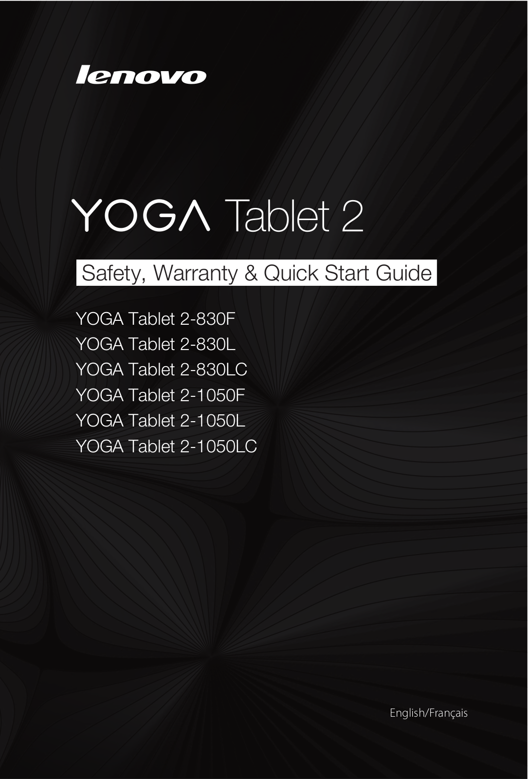 LENOVO Yoga Tab 2 830 Guide rapide