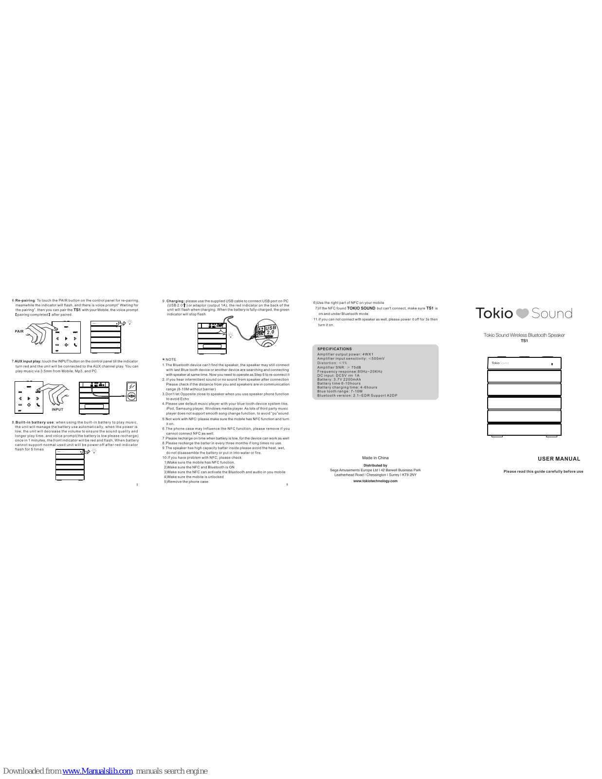 Tokio Sound TS1 User Manual