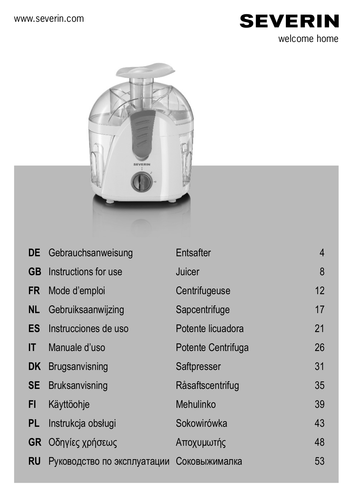 Severin ES 3562 User Manual