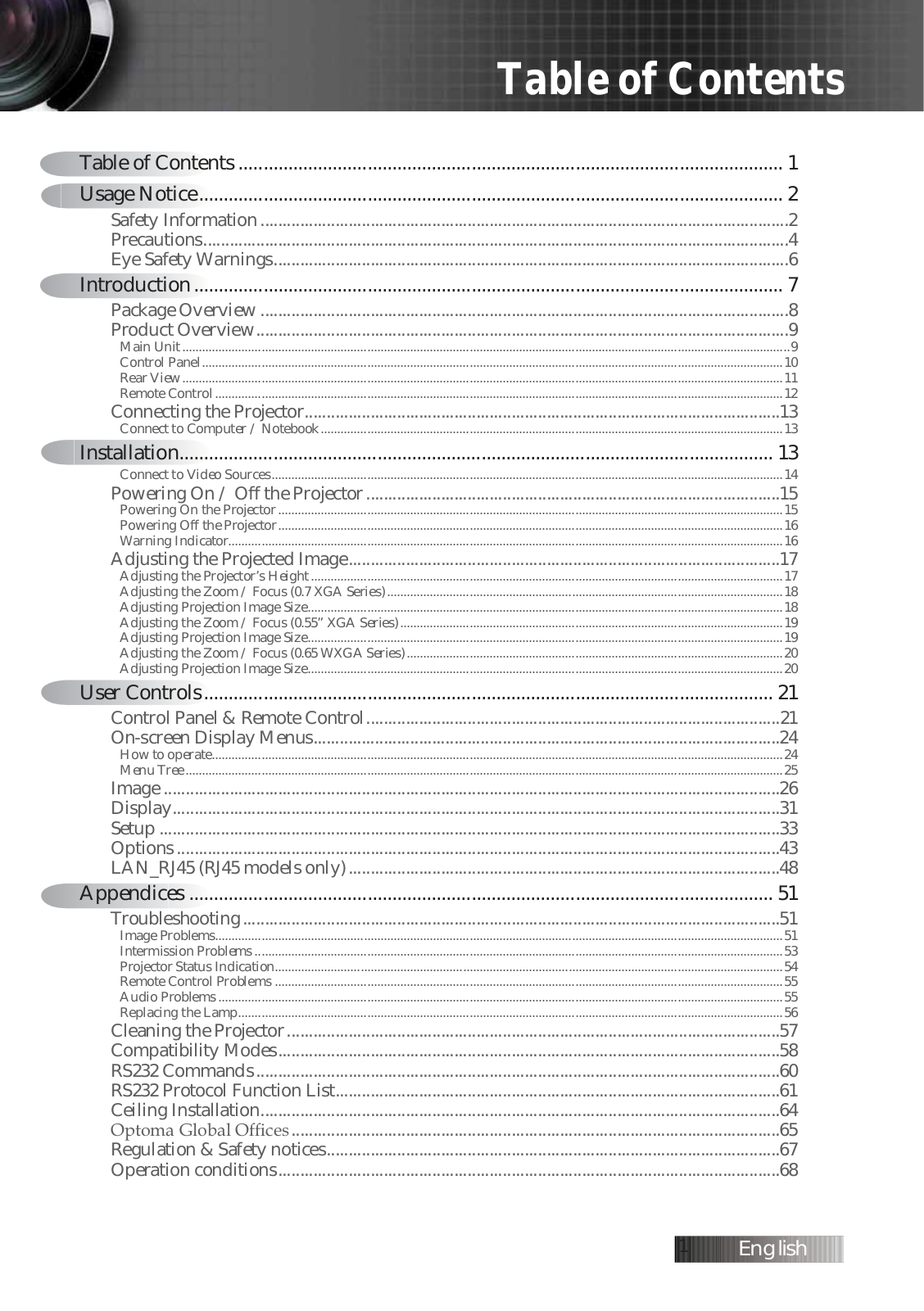 Optoma Technology TXR774 User Manual