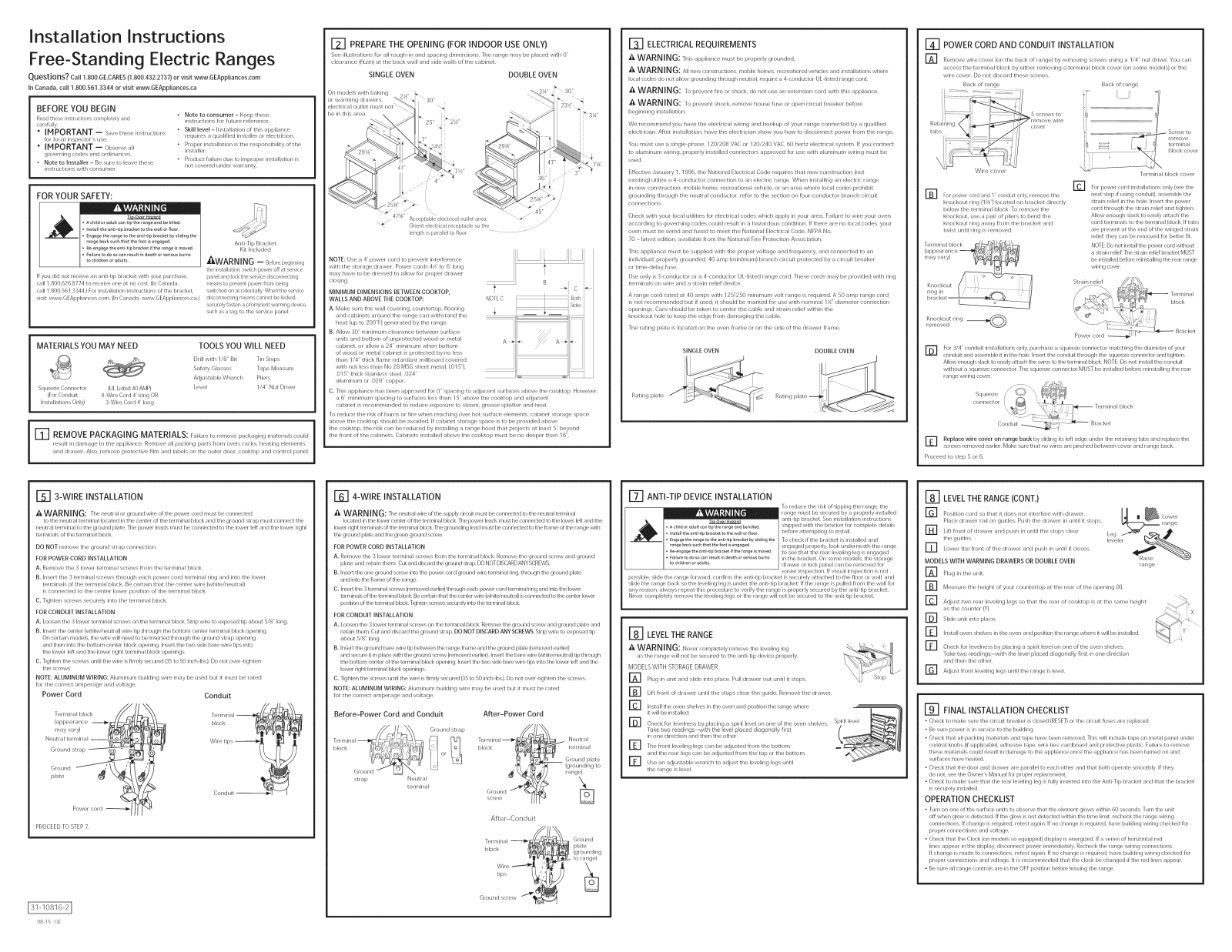 GE JB250DF5BB, JB250DF5CC, JB250DF5WW, JB250DF6BB, JB250DF6CC Installation Guide