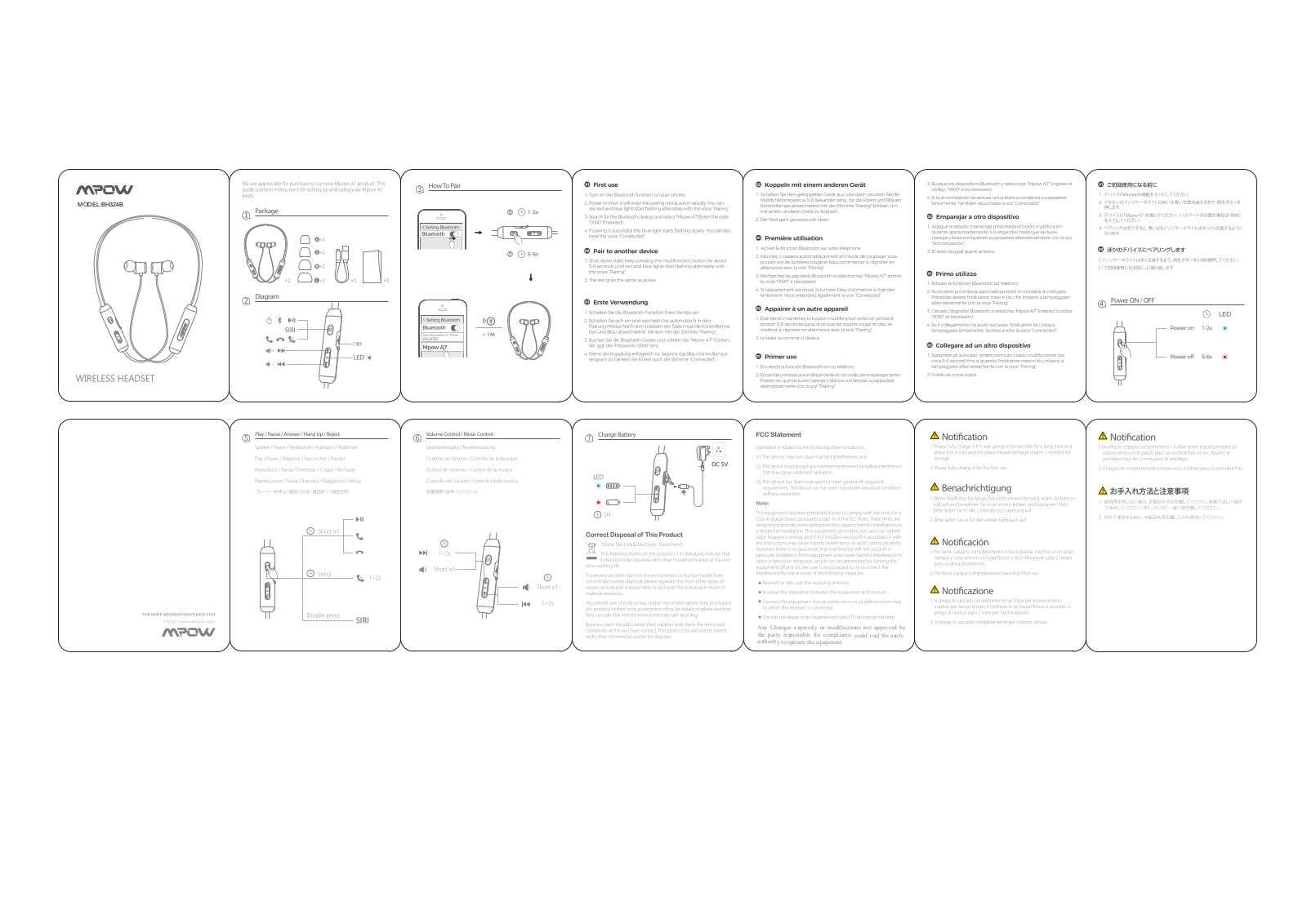 MPOW TECHNOLOGY BH324B Users manual