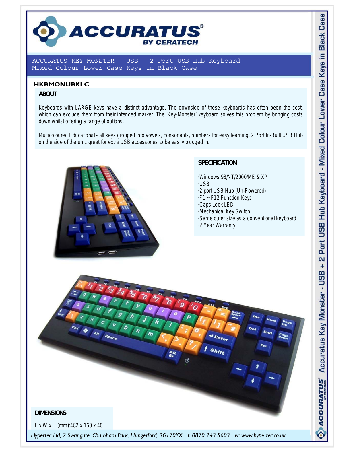 Hypertec HKBMONUBKLC User Manual - ManualMachine.com
