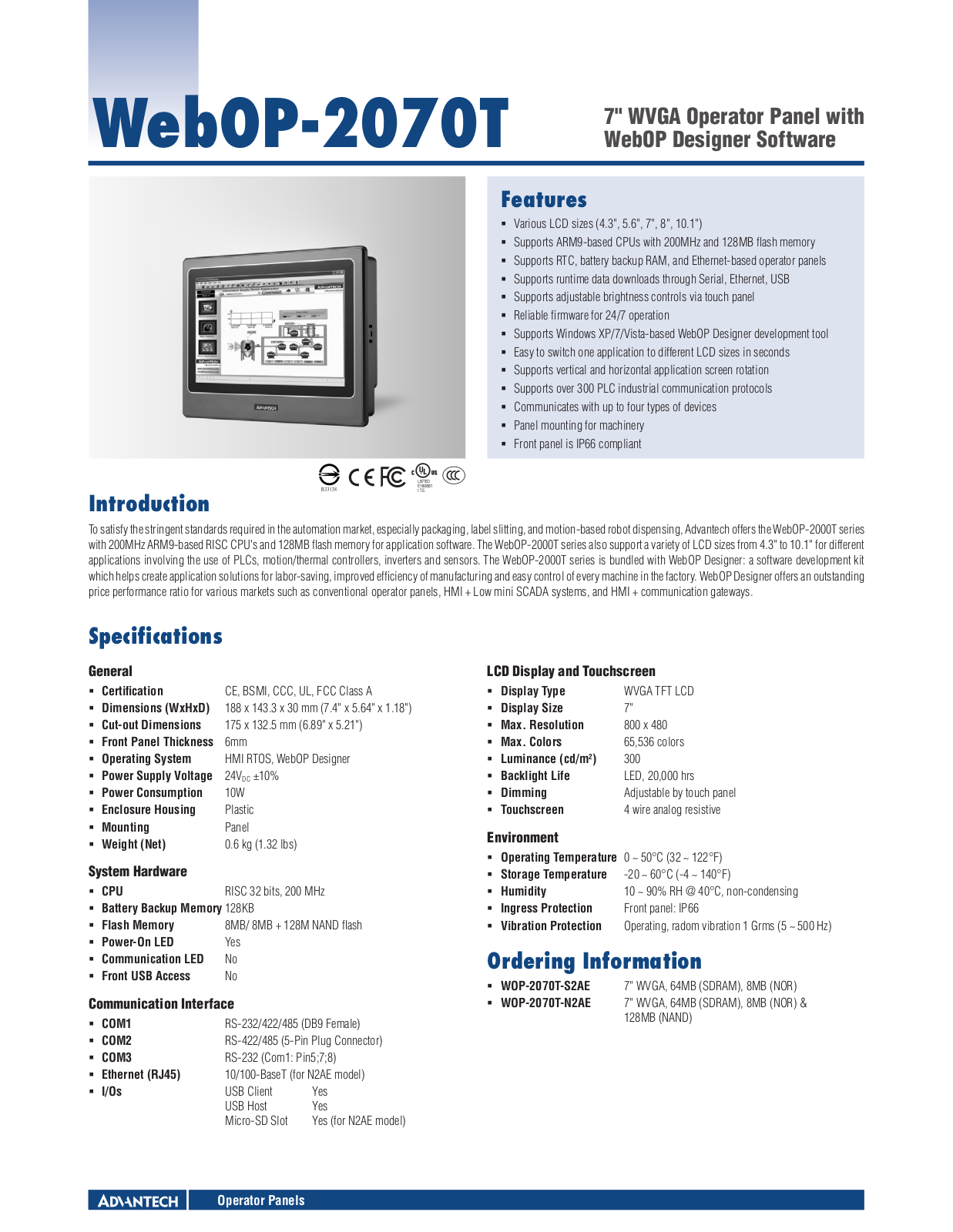 Impulse WebOP-2070T User Manual