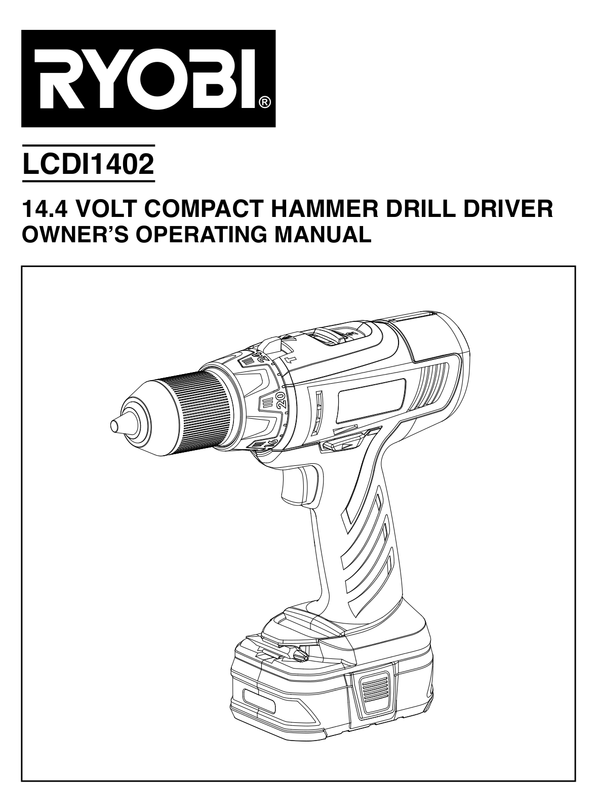 Ryobi LCDI14022 User Manual