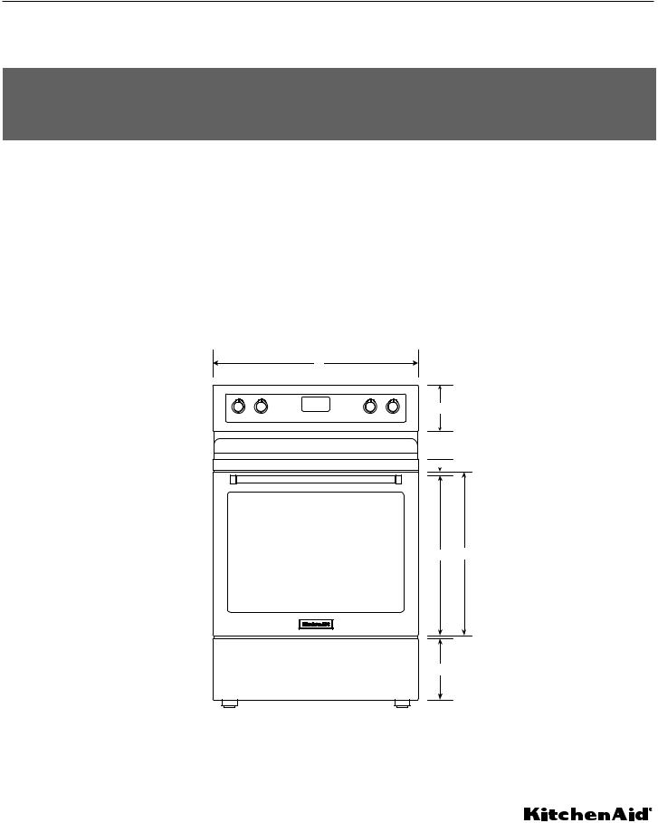 KitchenAid KFEG504KPS Dimension Guide