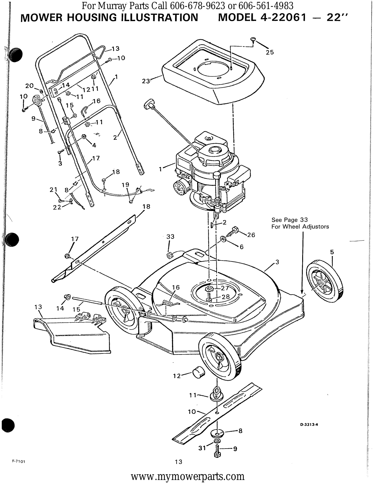 Murray 84-22061 Parts List