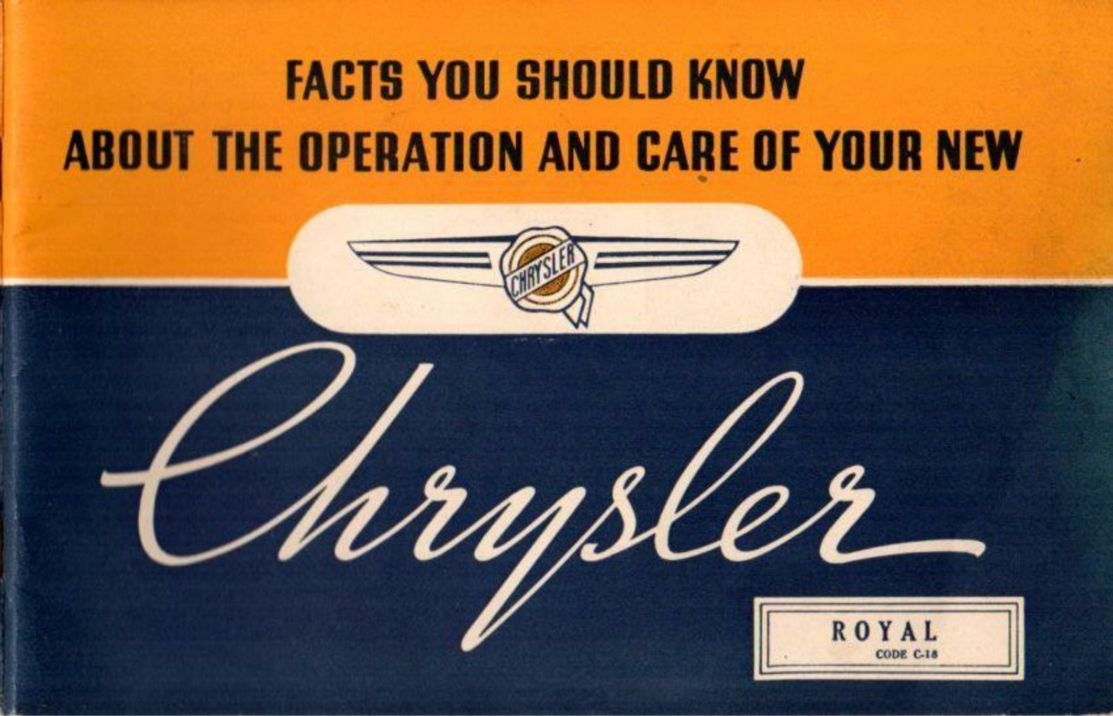 Chrysler 1937 Operating Instructions