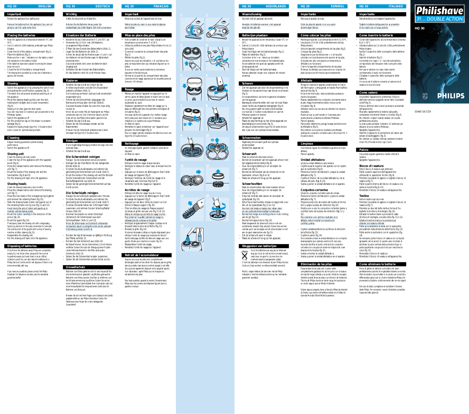 Philips HQ30/33, HQ30/15, HQ30/01 User Manual