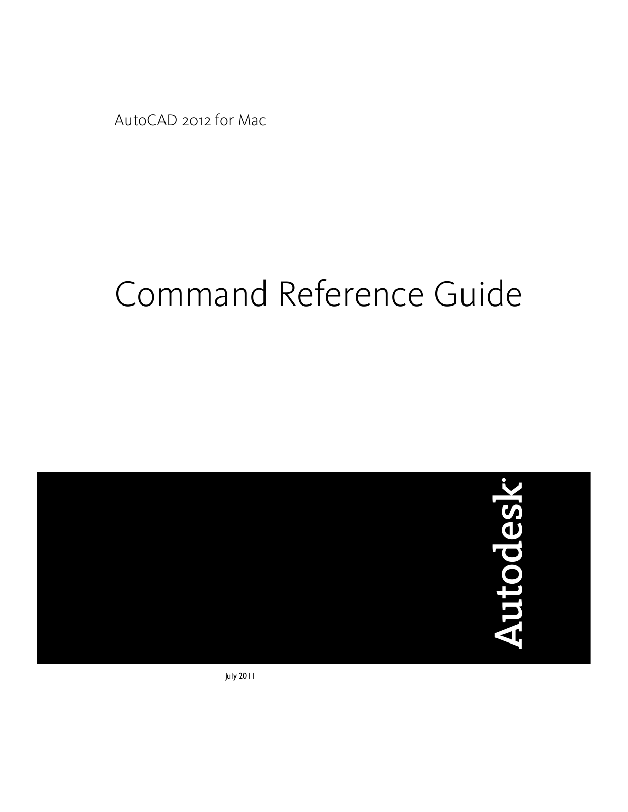 Autodesk AutoCAD AutoCAD Command Reference Guide