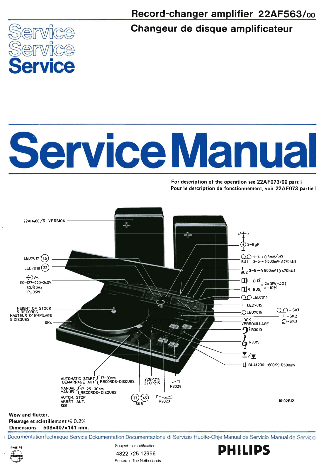 Philips AF-563 Service Manual