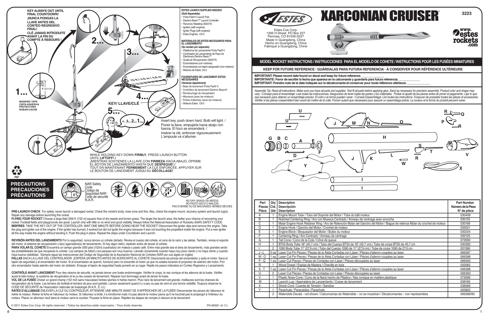 ESTES Xarconian Cruiser User Manual