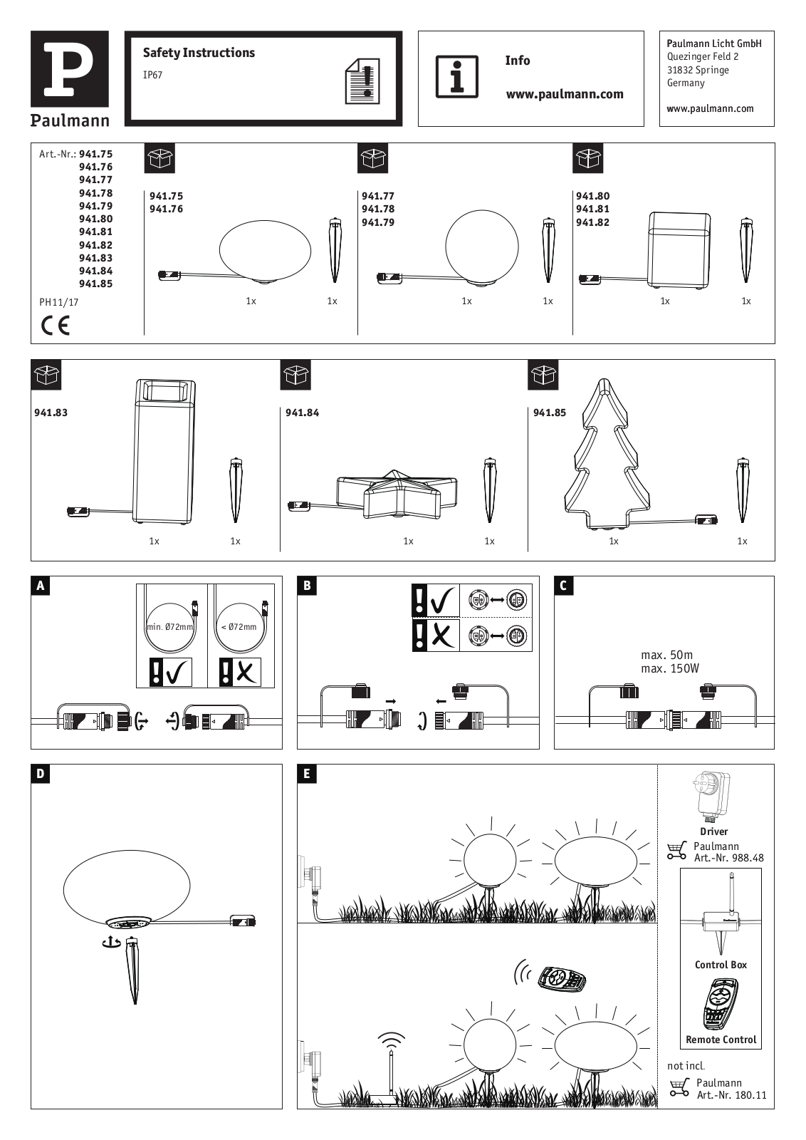Paulmann 941.85 User Manual - ManualMachine.com