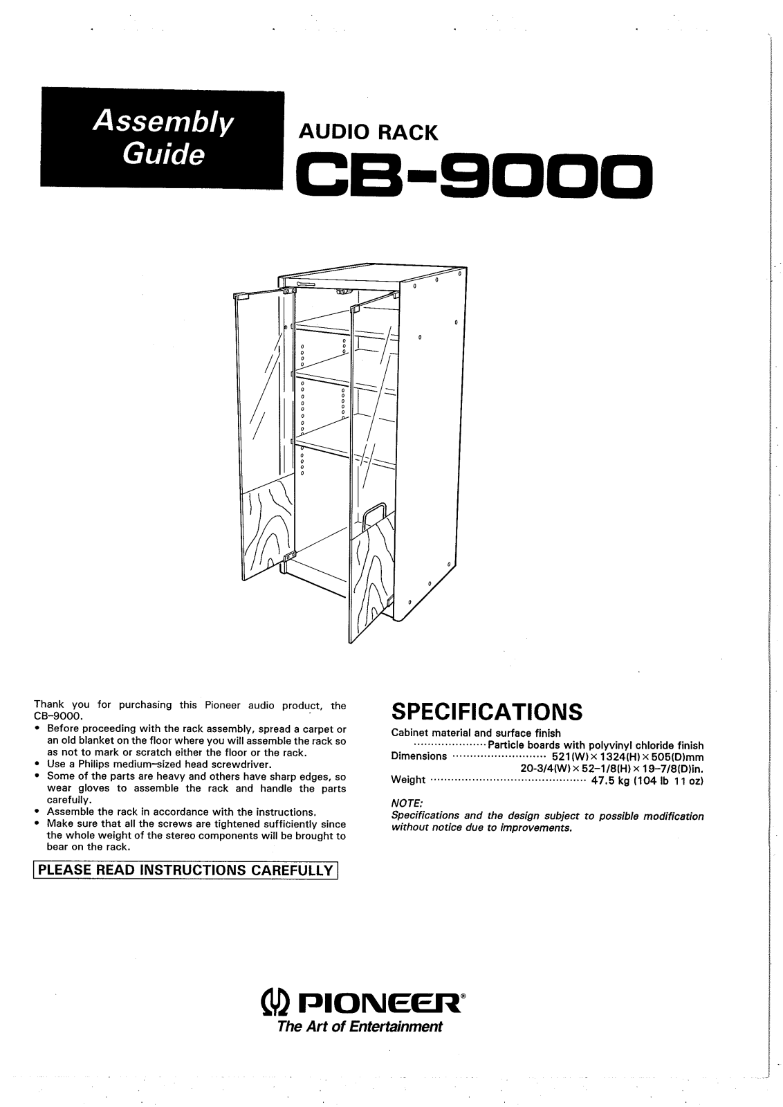 Pioneer CB-9000 Owners manual