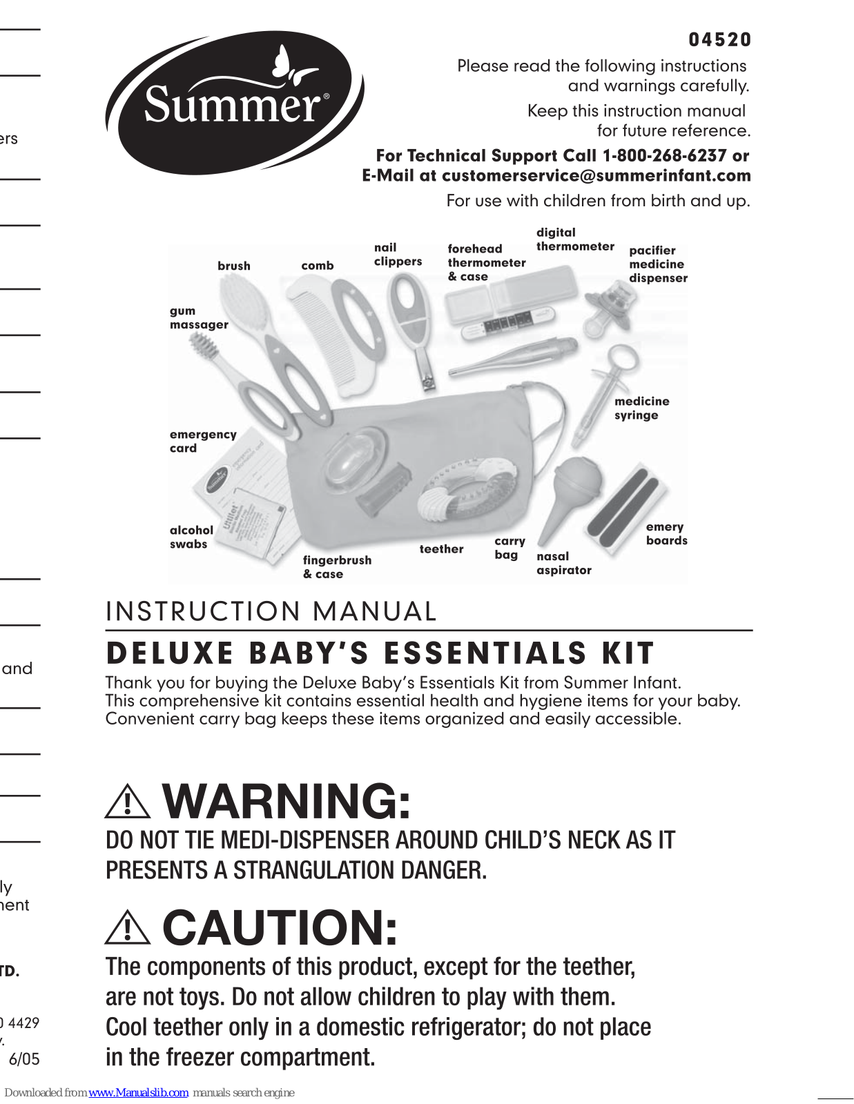 Summer DELUXE BABY'S 4520, 4520 Instruction Manual - ManualMachine.com