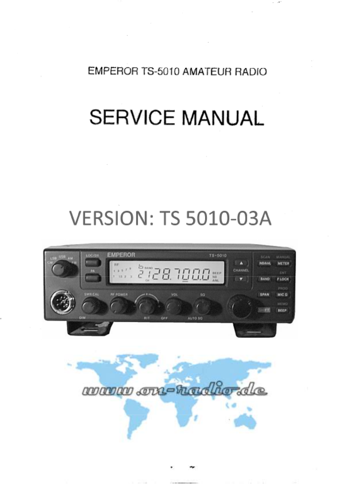 Emperor TS 5010 Service Manual