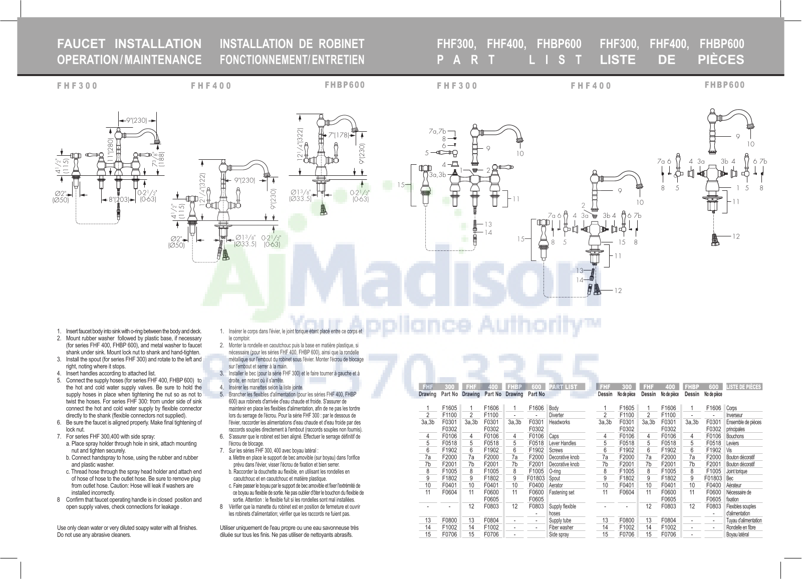 Franke FHF480 Installation manual