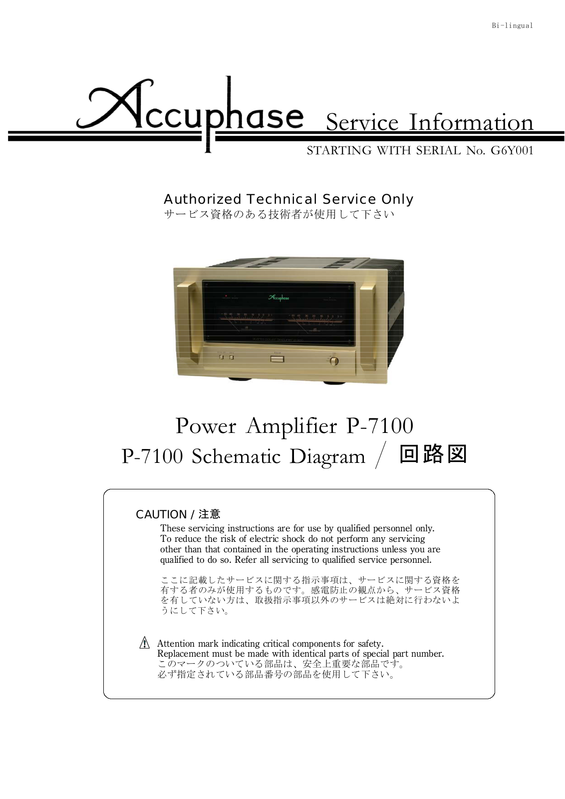 Accuphase P7100 Schematic