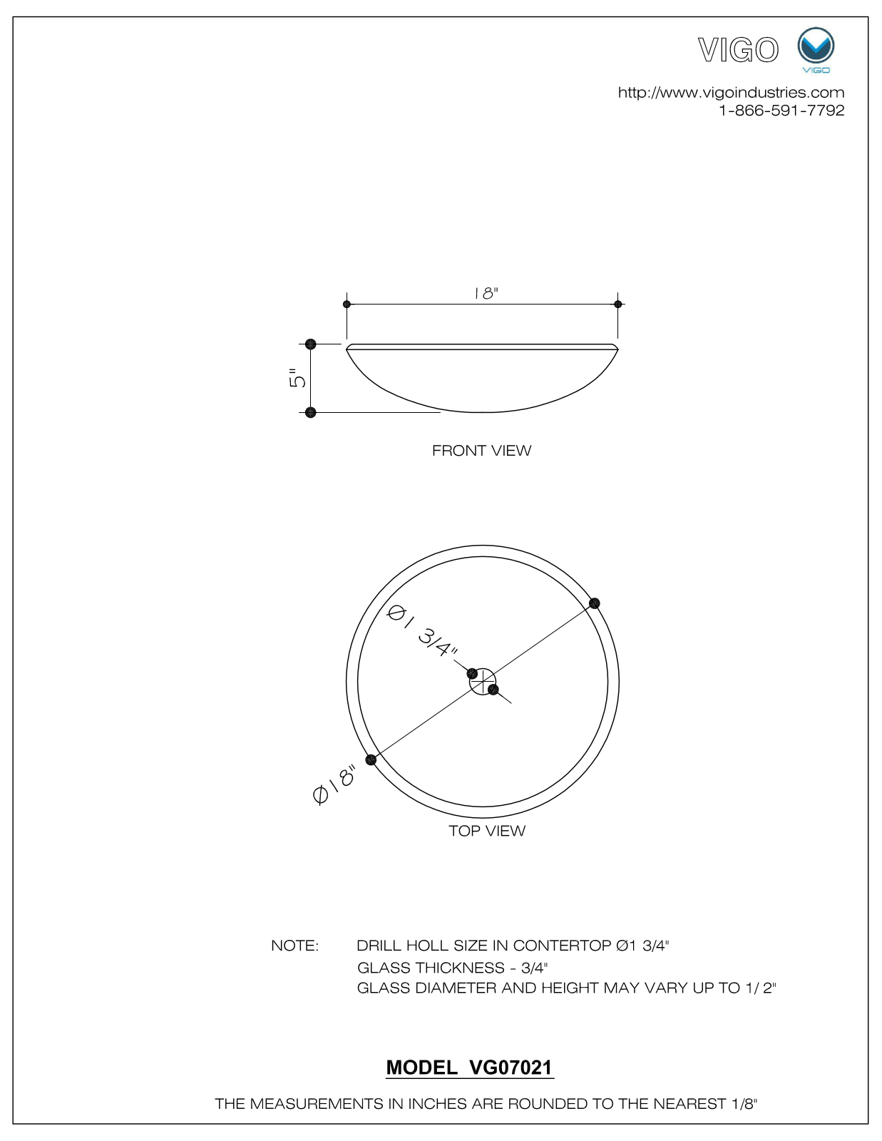 Vigo VG07021 User Manual