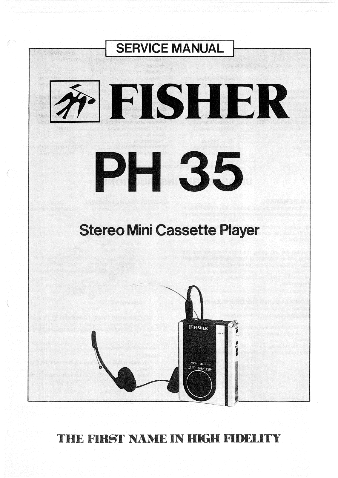 Fisher PH-35 Service manual