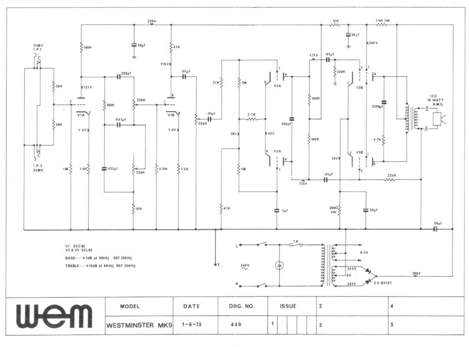 watkins westminster mk ix schematic