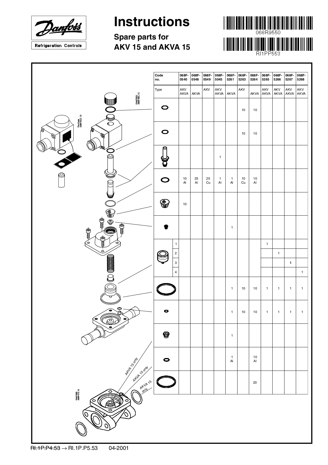 Danfoss AKV 15, AKVA 15 Installation guide