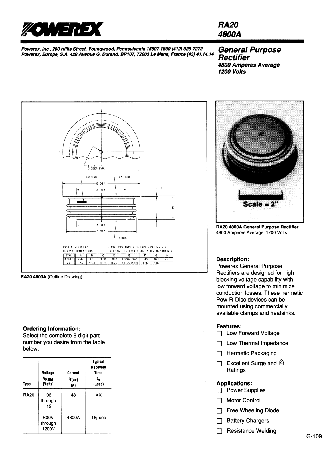 POWEREX RA201248 Datasheet