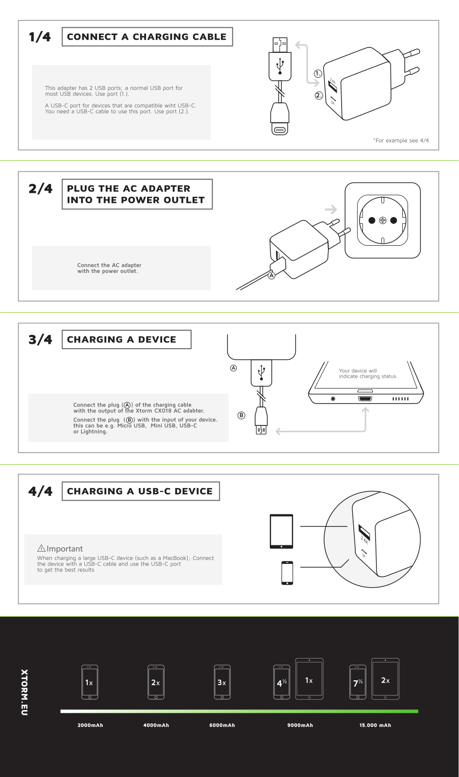 Xtorm by A-Solar CX018 User manual