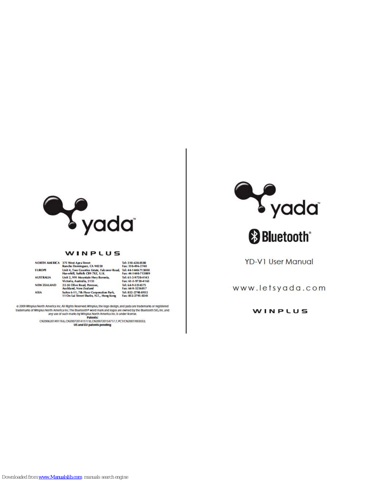 Yada YD-V1 User Manual