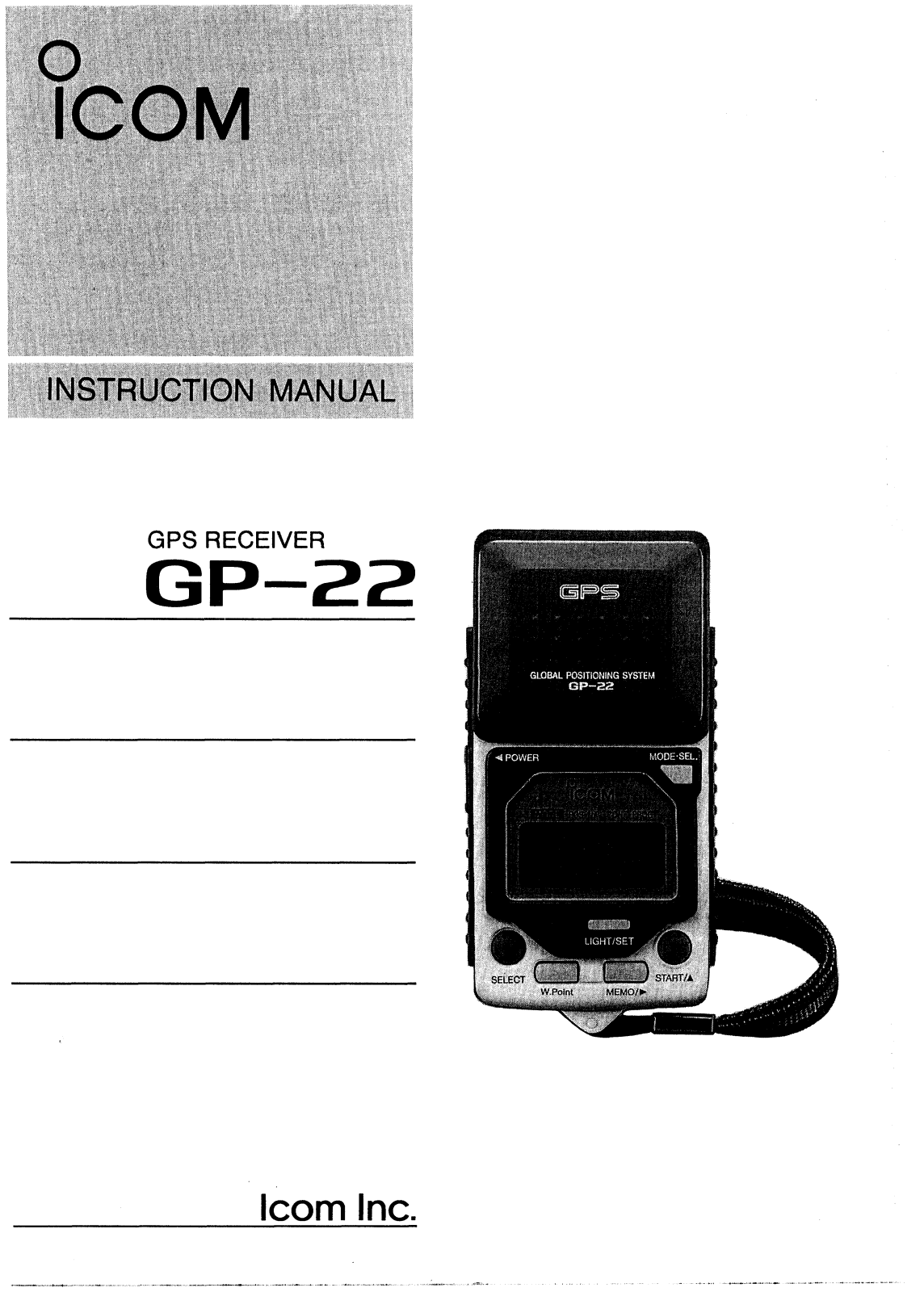 Icom GP-22 User Manual