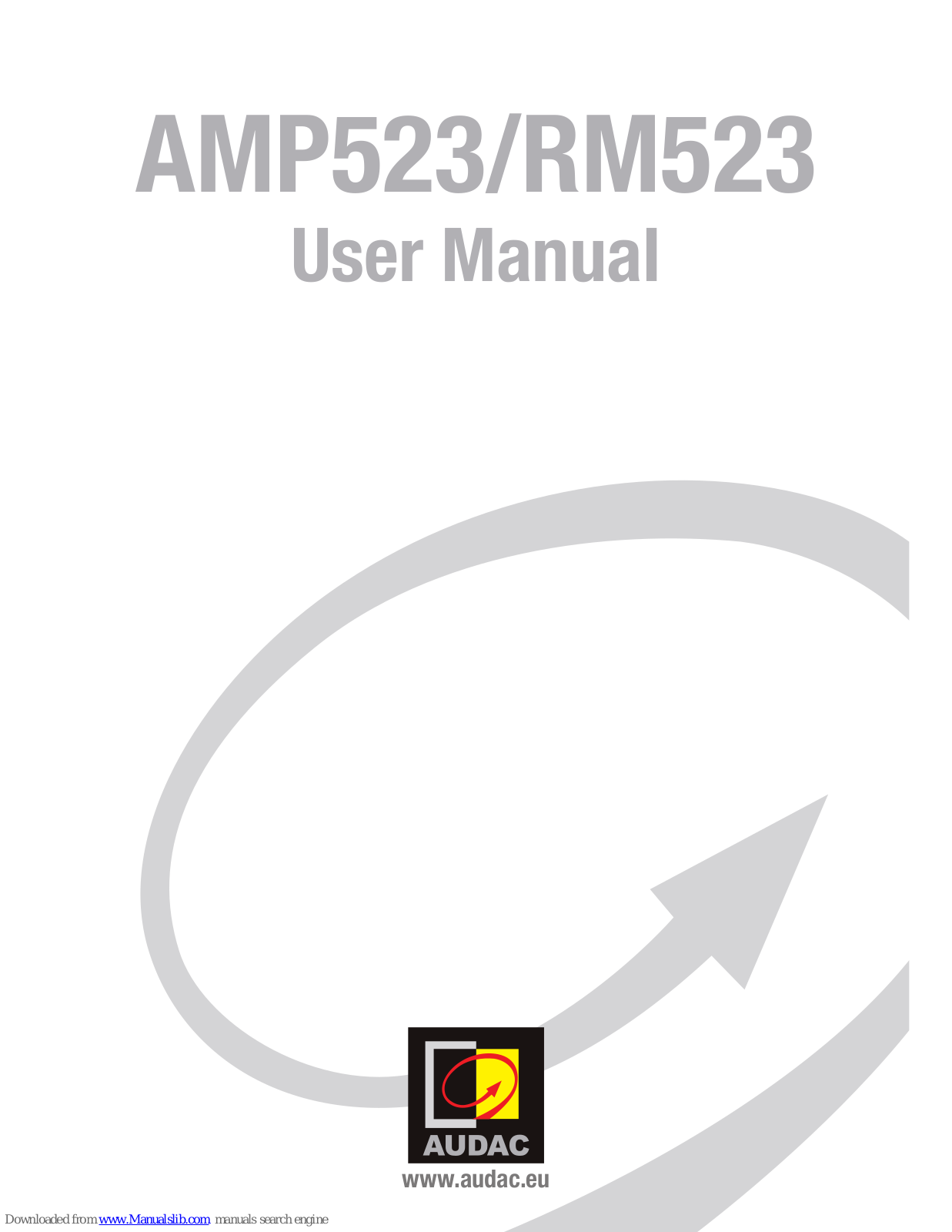 AUDAC AMP523, RM523 User Manual - ManualMachine.com